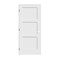 Trimlite 34"x84"x13/8" Primed 3Panel Equal Panel Interior Shaker 69/16" RH Prehung Door Matte Black Hinges 2170pri8433RH10B6916 - alternate 1